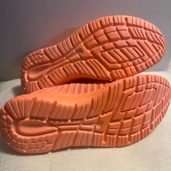 NWOB J/Slides Orange Knit Women Sneakers Size 7 - Picture 3 of 8